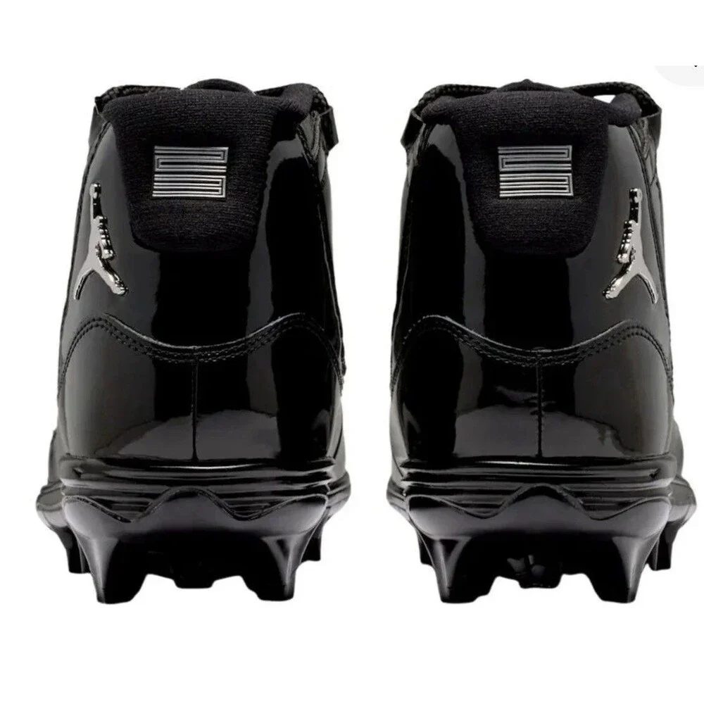 Mens Size 14 Jordan Retro 11 Mid TD Football Cleat Patent Black HM7324-001